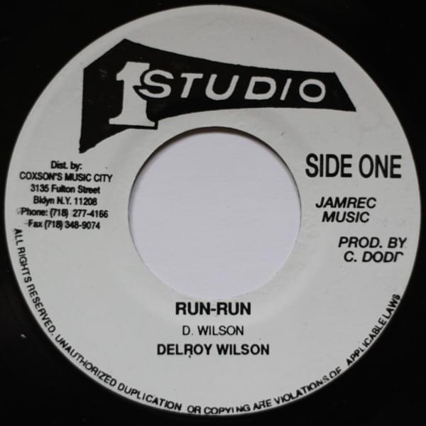 Album cover art for "Run Run" by Delroy Wilson