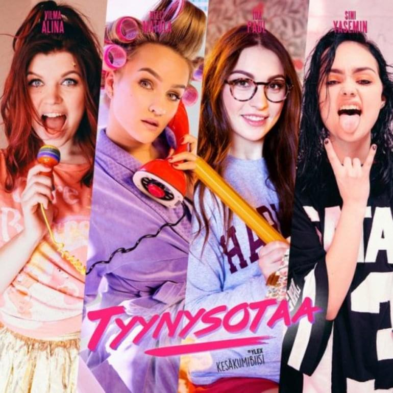 Album cover art for "Tyynysotaa" by Vilma Alina & Ida Paul