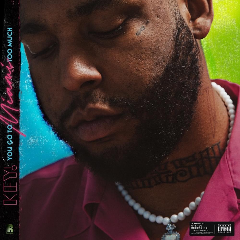 Album cover art for "MIAMI TOO MUCH" by KEY!