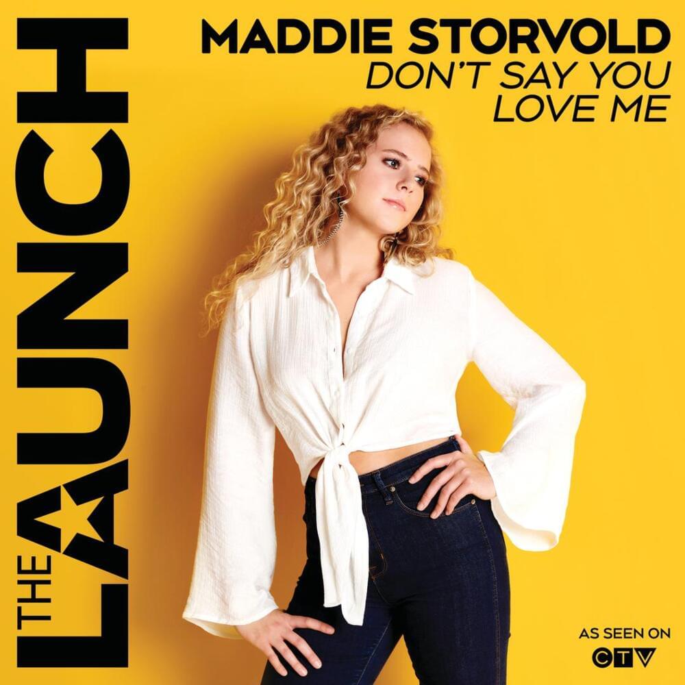 Album cover art for "Don’t Say You Love Me" by Maddie Storvold