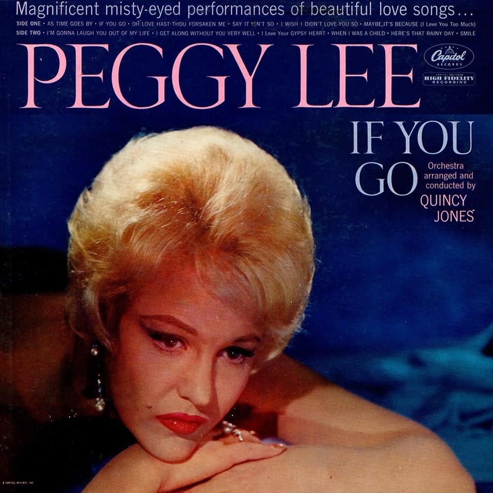 Album cover art for "As Time Goes By" by Peggy Lee