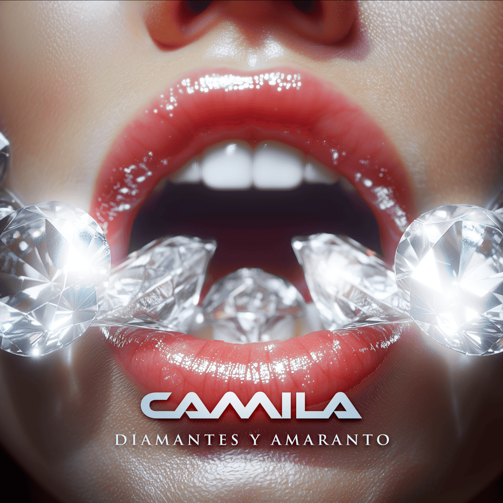 Album cover art for "Diamantes y Amaranto" by Camila