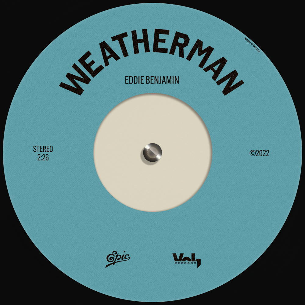 Album cover art for "Weatherman" by Eddie Benjamin