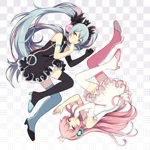 Album cover art for "D�j� Vu" by CircusP & 初音ミク (Hatsune Miku) & 巡音ルカ (Megurine Luka)