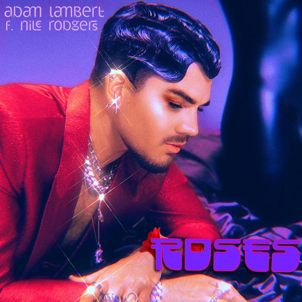 Album cover art for "Roses" by Adam Lambert