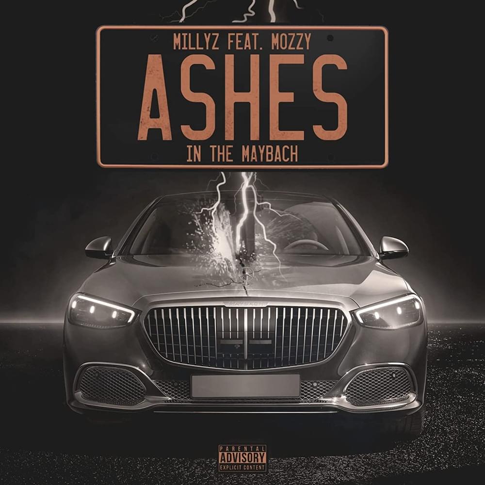 Album cover art for "Ashes in the Maybach" by Millyz & Mozzy
