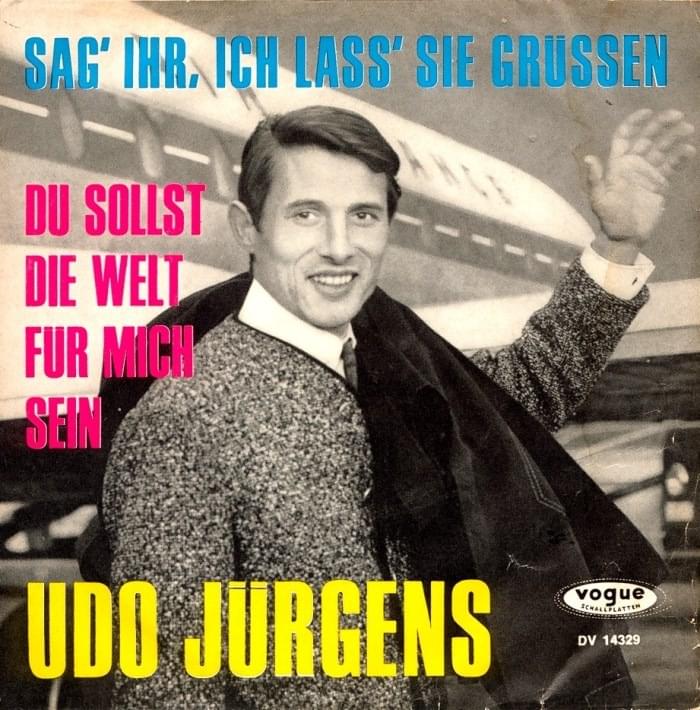 Album cover art for "Sag ihr, ich lass sie grüßen" by Udo Jürgens