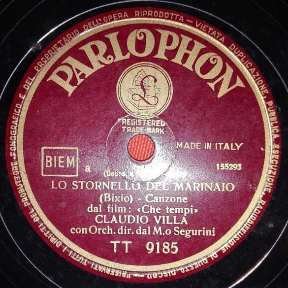 Album cover art for "Lo stornello del marinaio" by Claudio Villa
