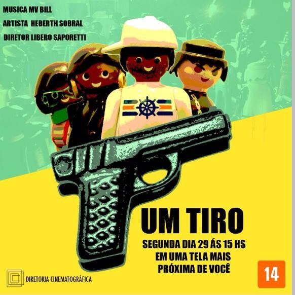 Album cover art for "Um Tiro" by MV Bill