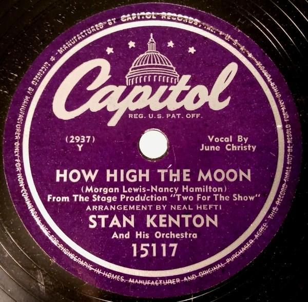 Album cover art for "How High the Moon" by Stan Kenton & June Christy