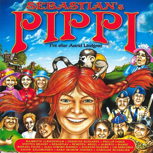 Album cover art for "Kald Mig Pippi" by Majbritte Ulrikkeholm