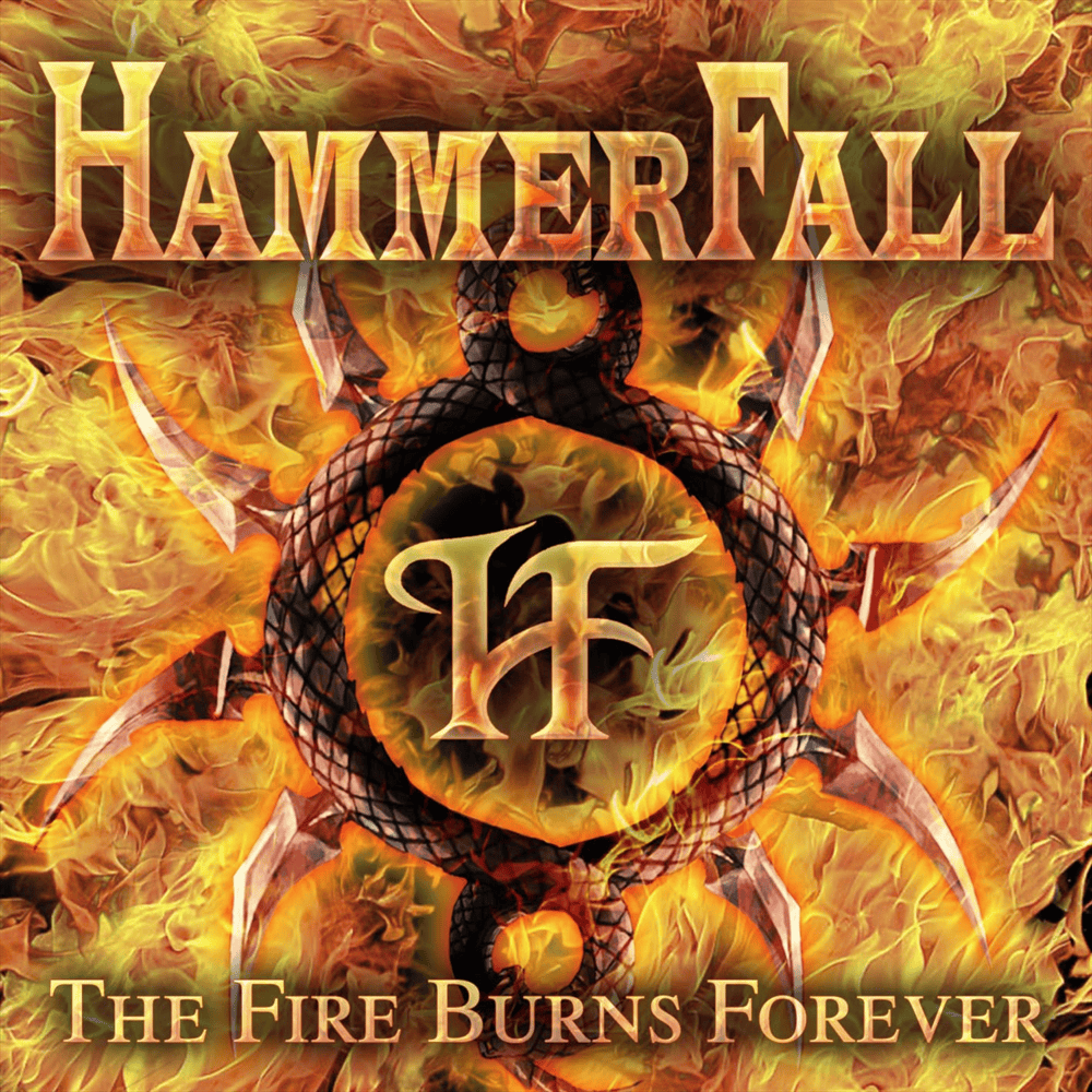 Album cover art for "The Fire Burns Forever" by HammerFall