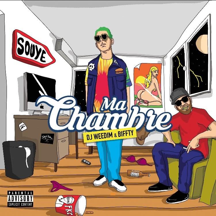 Album cover art for "Ma Chambre" by DJ Weedim & Biffty