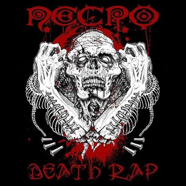 Album cover art for "Suffocated to Death by God’s Shadow" by Necro & Grimm Real & Mark Morton & Steve Di Giorgio & Brian Fair