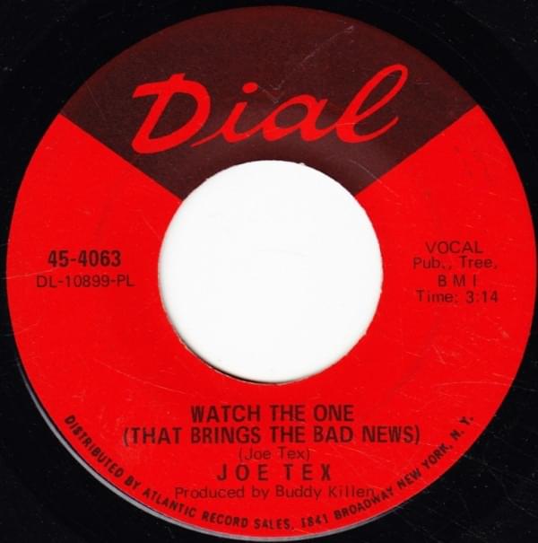 Album cover art for "Watch The One (That Brings The Bad News)" by Joe Tex