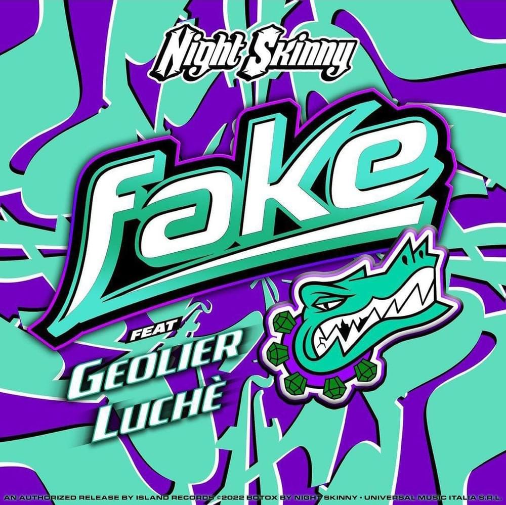 Album cover art for "Fake" by Night Skinny & Geolier & Luchè
