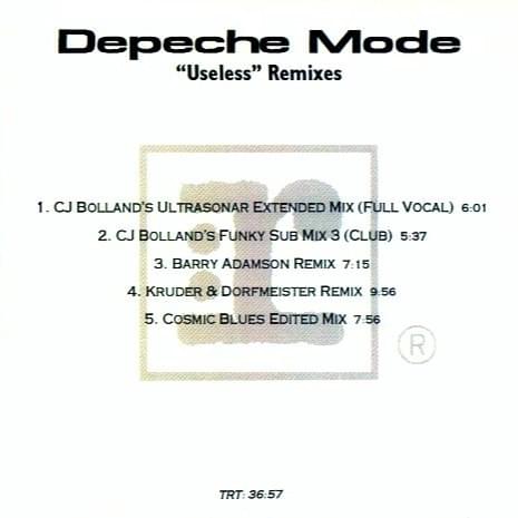 Album cover art for "Useless [The Kruder + Dorfmeister Remix]" by Depeche Mode