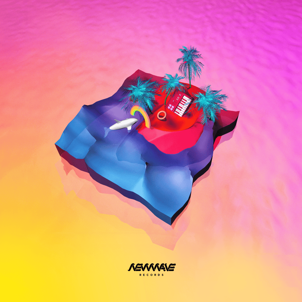 Album cover art for "NEW WAVE" by B-Free (비프리) & Paloalto (팔로알토) & ILLSON