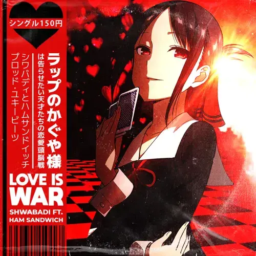 Album cover art for "Love is War" by Shwabadi & Ham Sandwich