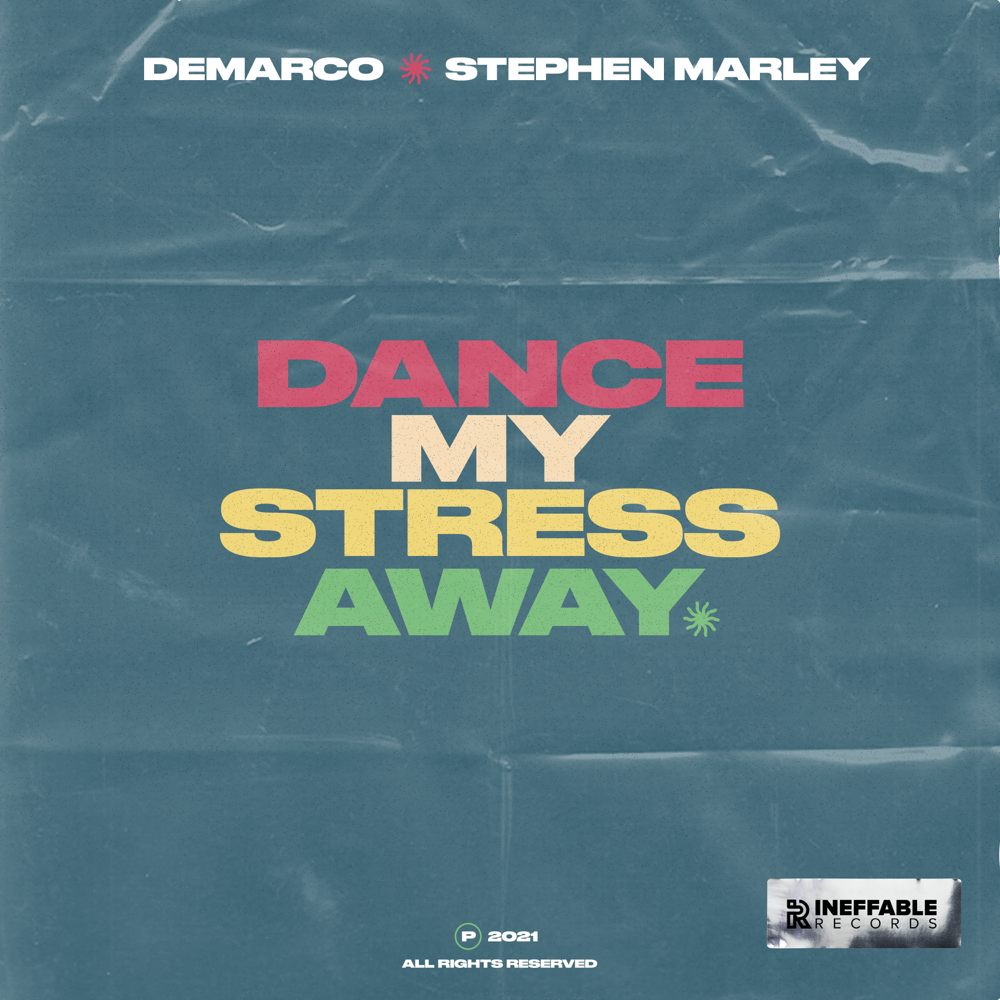 Album cover art for "Dance My Stress Away" by Demarco & Stephen Marley