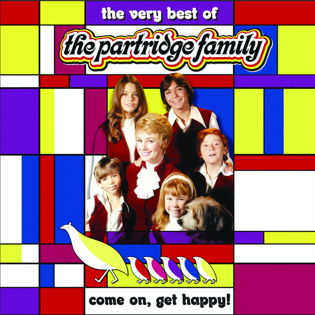 Album cover art for "Come On Get Happy!" by The Partridge Family