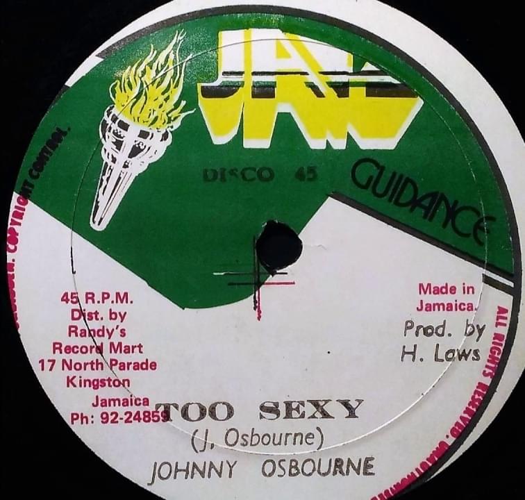 Album cover art for "You're Too Sexy" by Johnny Osbourne
