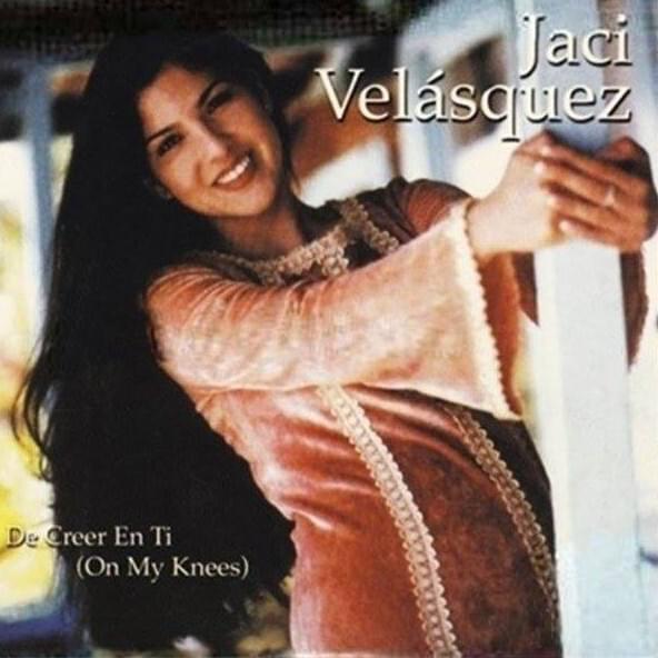 Album cover art for "De Creer en Ti (On My Knees)" by Jaci Velasquez