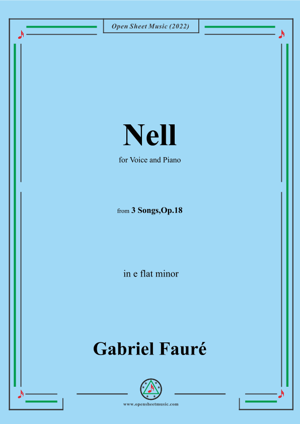 Album cover art for "Nell" by Gabriel Fauré