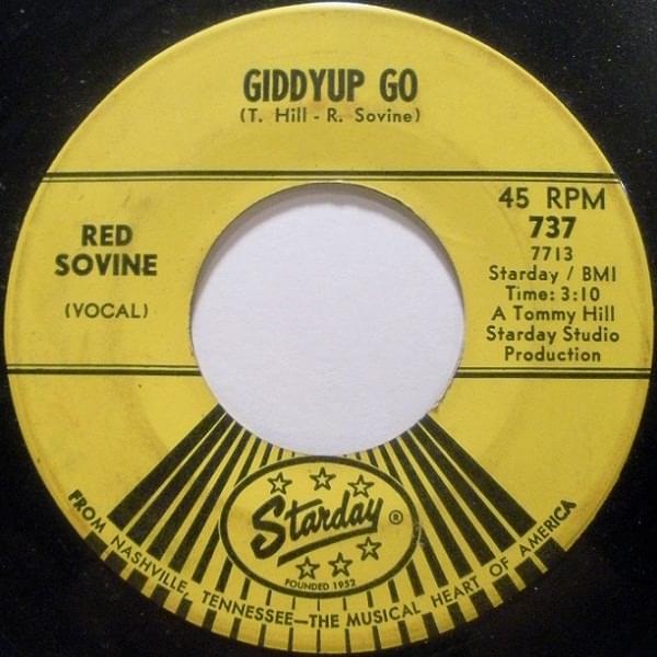 Album cover art for "Giddy-Up-Go" by Red Sovine