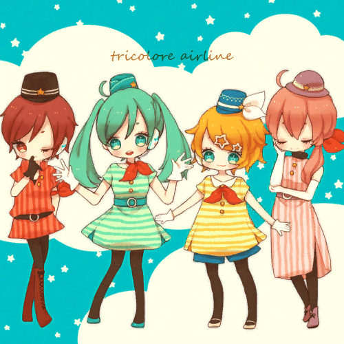 Album cover art for "トリコロール・エア・ライン (Tricolore Airline)" by Atsuzou-kun & 初音ミク (Hatsune Miku)