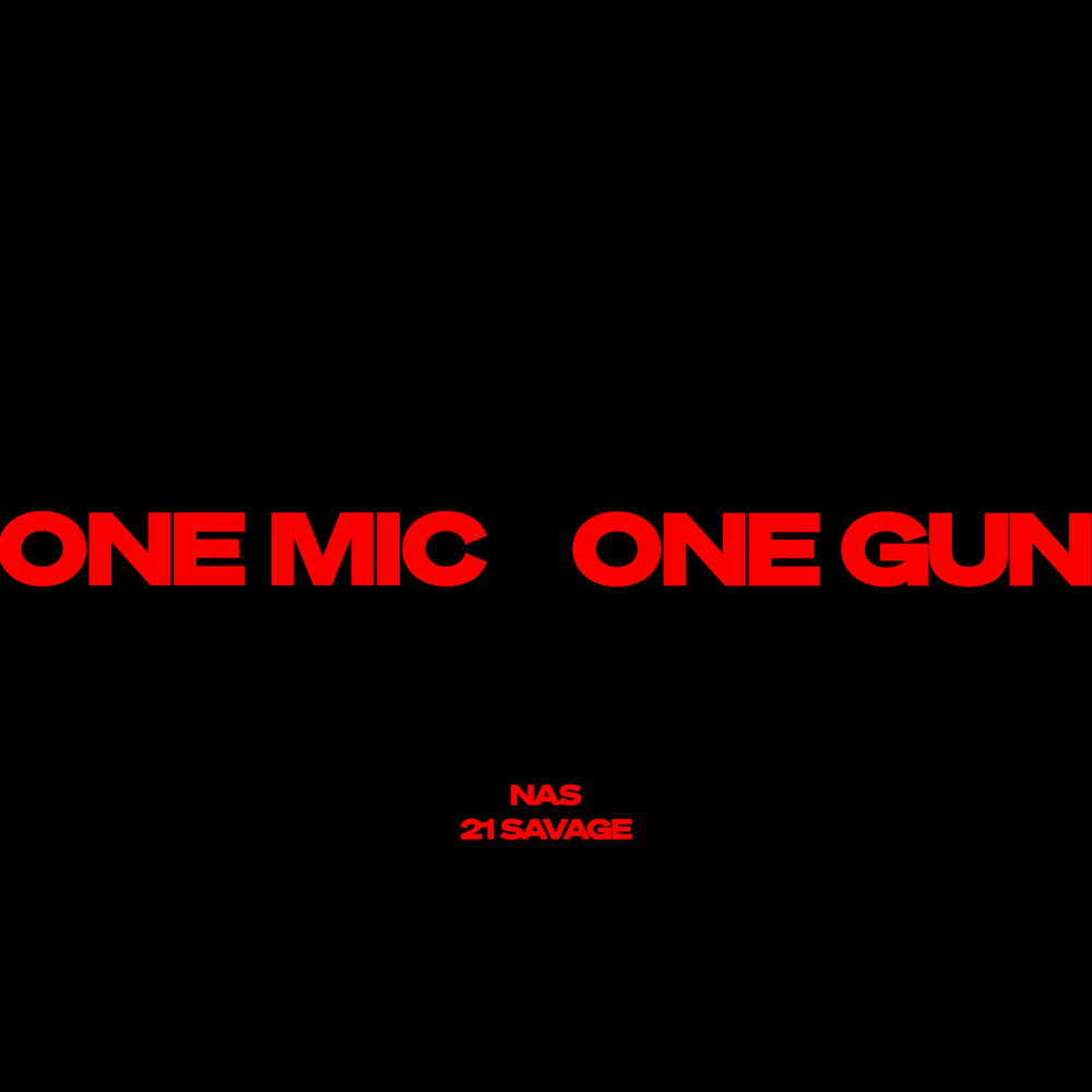 Album cover art for "One Mic, One Gun" by Nas