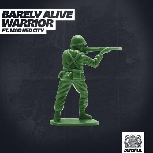 Album cover art for "Warrior" by BARELY ALIVE & Mad Hed City