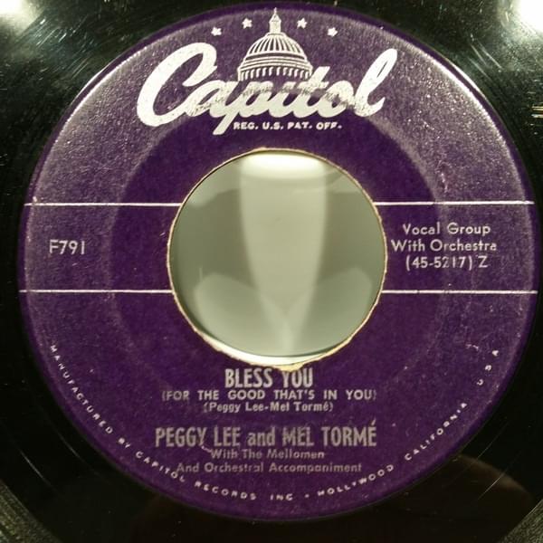 Album cover art for "Bless You (For the Good That’s in You)" by Peggy Lee & Mel Tormé