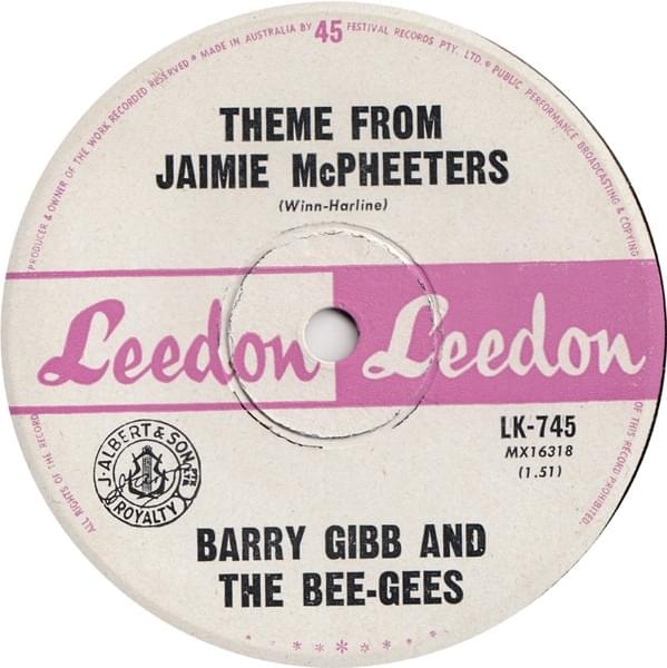 Album cover art for "Theme from Jaimie McPheeters" by Bee Gees