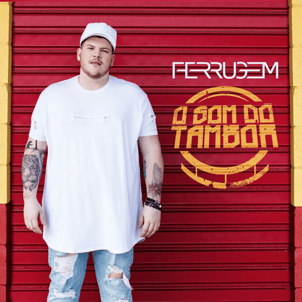 Album cover art for "O som do tambor" by Ferrugem