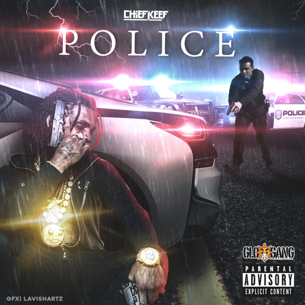 Album cover art for "Police" by Chief Keef