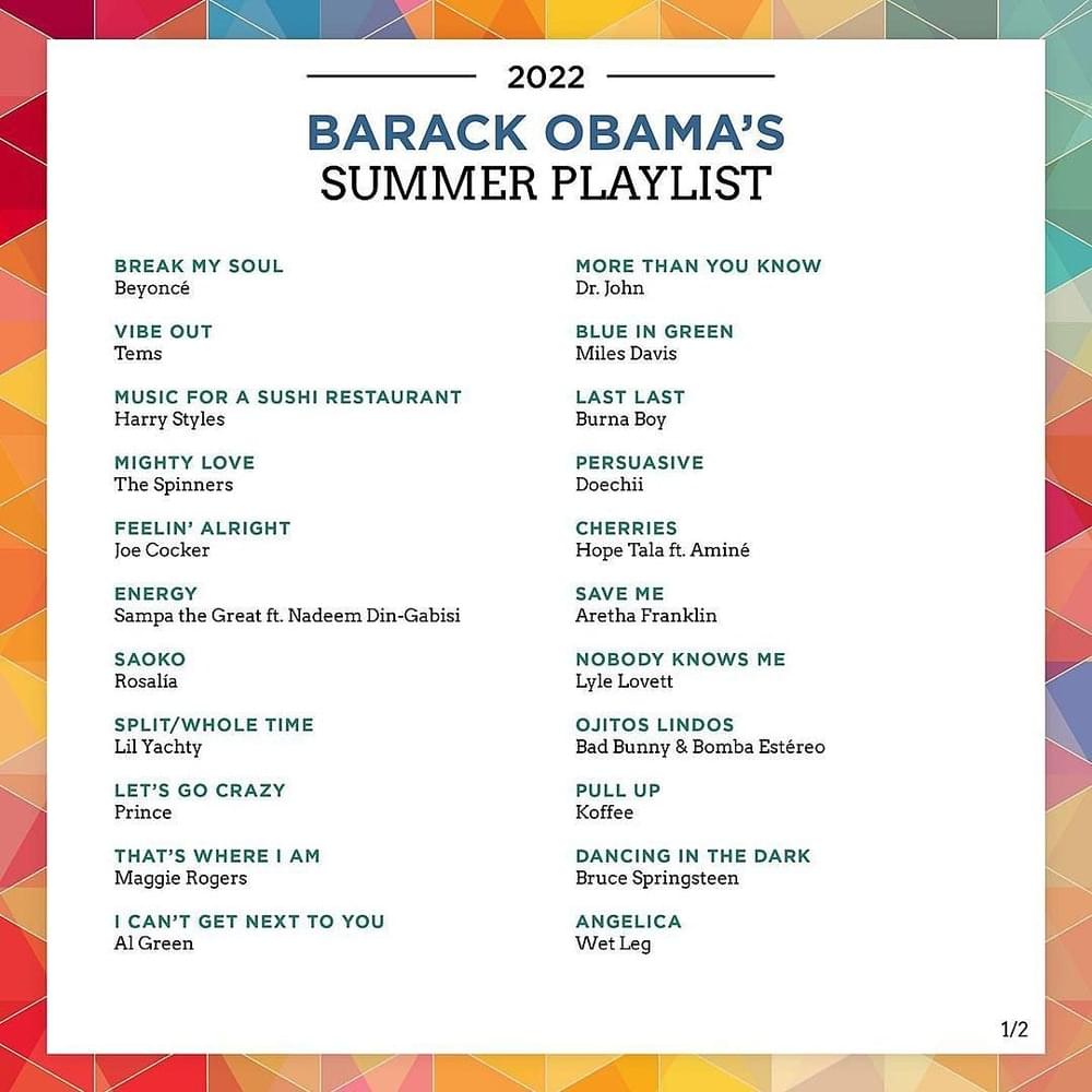 Cover image for Barack Obama’s Summer 2022 Playlist