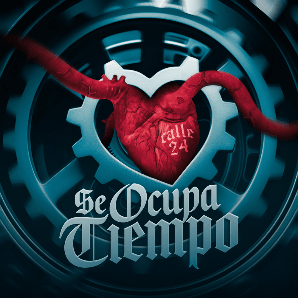 Album cover art for "SE OCUPA TIEMPO" by Calle 24