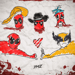 Album cover art for "Deadpool e Wolverine: Balas e Garras (Nerd Hits)" by 7 Minutoz