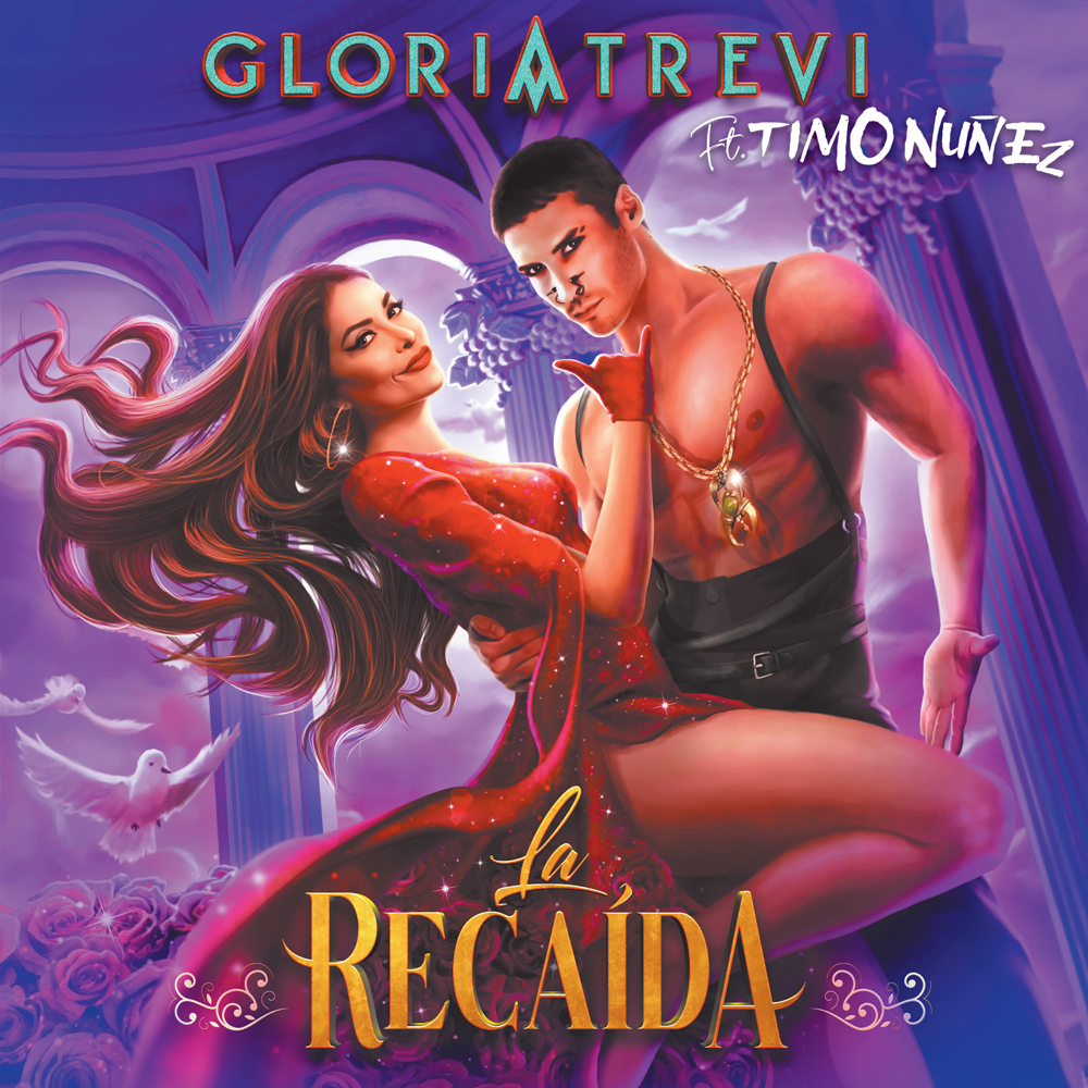 Album cover art for "La Recaída" by Gloria Trevi & Timo Nuñez