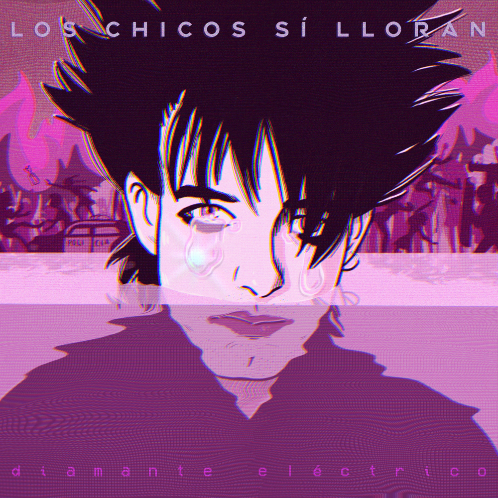 Album cover art for "Los Chicos Sí Lloran" by Diamante Eléctrico