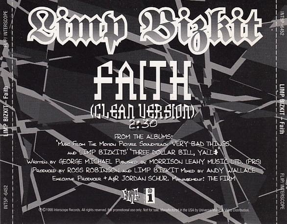 Album cover art for "Faith" by Limp Bizkit