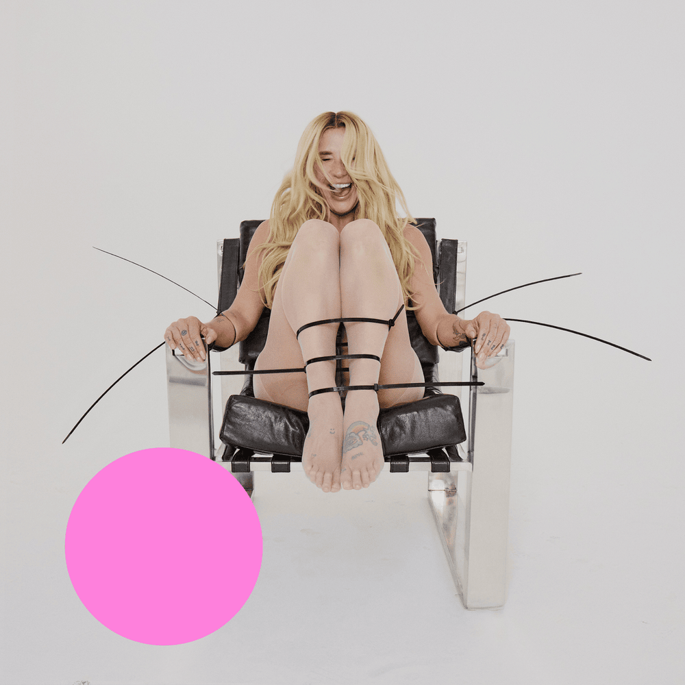 Album cover art for "DELUSIONAL." by Kesha