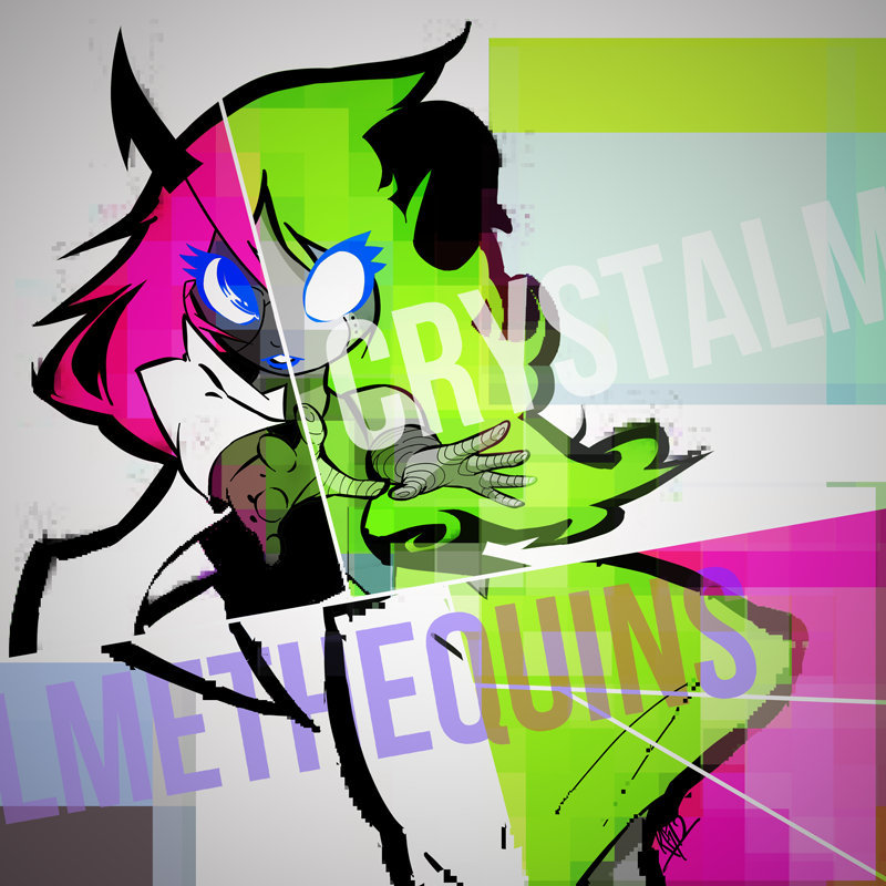 Album cover art for "Crystalmethequins" by Clark Powell