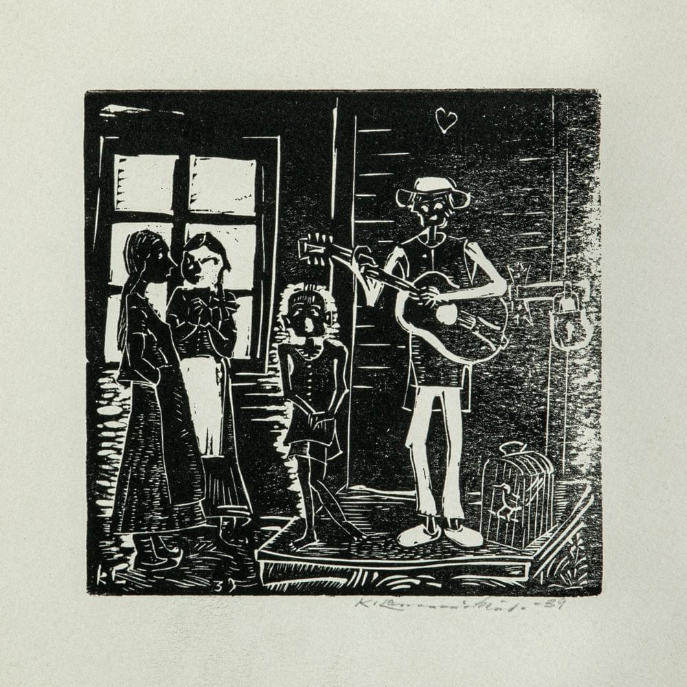 Album cover art for "Ilmassa pieni sydän" by J. Karjalainen