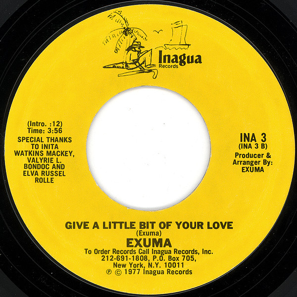 Album cover art for "Give A Little Bit Of Your Love" by Exuma