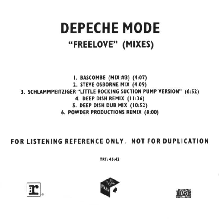 Album cover art for "Freelove (Bascombe Remix No. 3)" by Depeche Mode