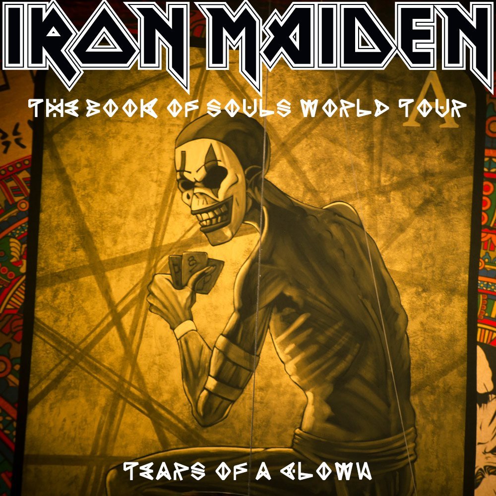 Album cover art for "Tears of a Clown" by Iron Maiden