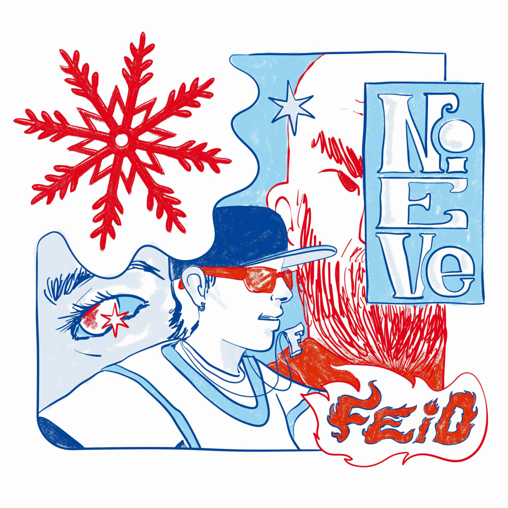 Album cover art for "Nieve" by Feid