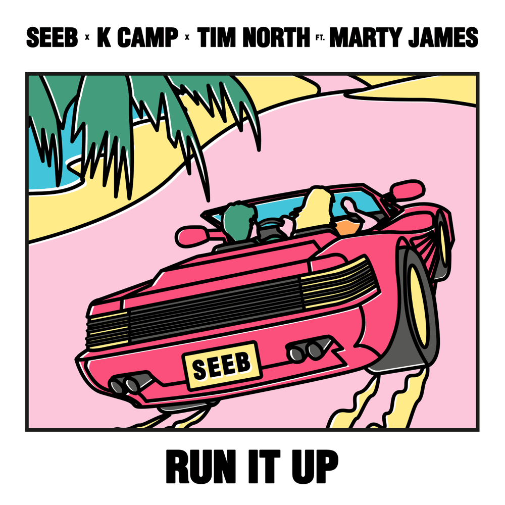 Album cover art for "Run It Up" by Seeb & Marty James